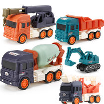 Childrens engineering car toy suit excavator sanitation caravan truck fire truck fire truck resistant to fall-resistant toy small car