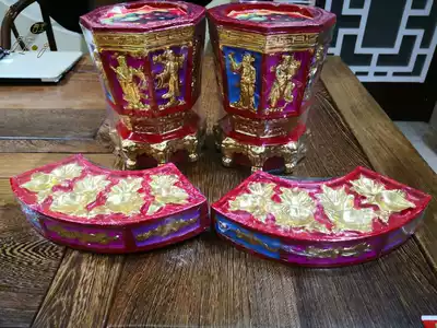 Wushe handmade Taoist dharma instruments, all solid wood, customized color fruit trays, Taoist dharma altar supplies, fruit boxes
