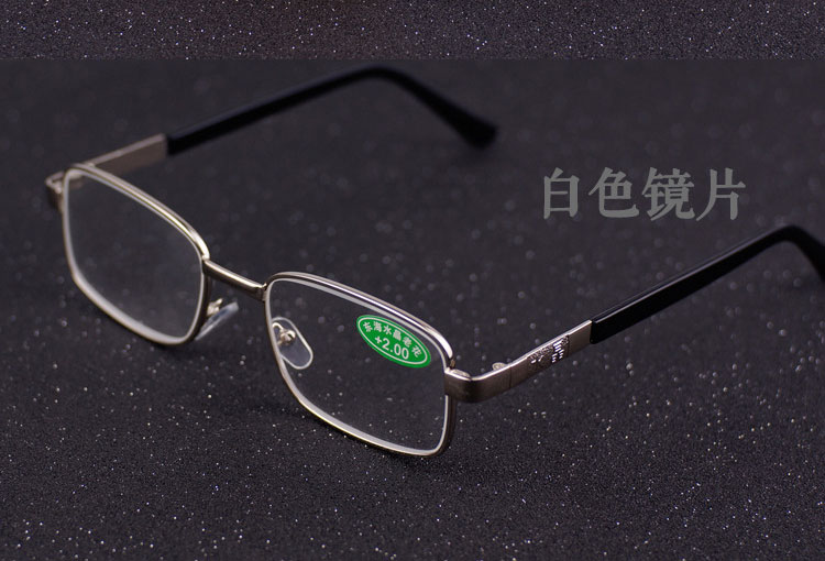 Kính đọc sách pha lê kính nam HD cao cấp phẳng gương vuông khung đá viễn thị hoa cũ gương nữ tinh khiết tự nhiên - Kính kính mắt