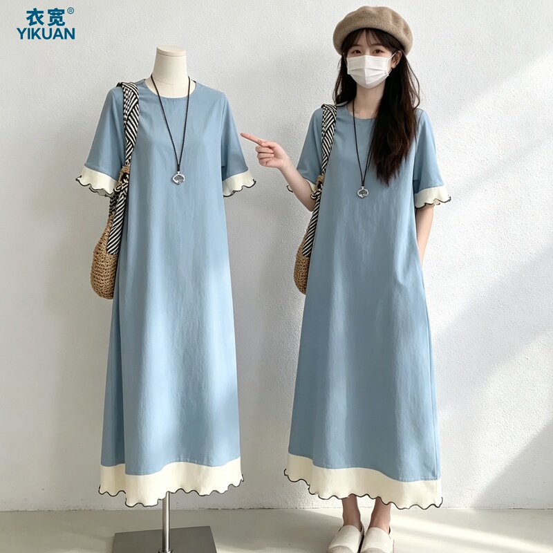 Summer Clothing 2026 New Plus-Size Women's Clothing for Fat Women, Long Over-The-Knee T-Shirt Dress, Short-Sleeved Loose Casual Dress 100kg Summer Clothing 2026 New Plus-Size Women's Clothing for Fat Women, Long Over-The-Knee T-Shirt Dress, Short-Sleeved Loose Casual Dress 100kg