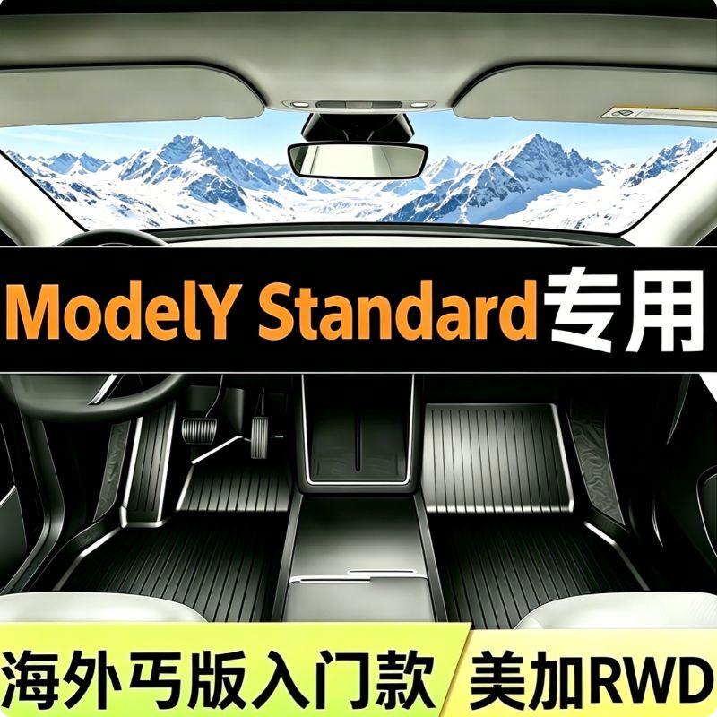 Tesla Model Y Standard Rwd Canadian Tpe Floor Mats North American Version Overseas Entry-Level Basic Version Floor Mats