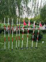  Logo pole Thickened cast iron training with base Practice winding pole Steel pipe thickened football obstacle pole Serpentine running pole
