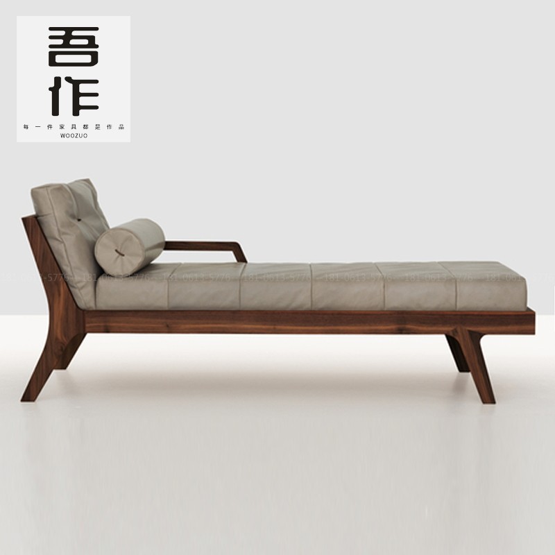 New Chinese Soliwood Guishan Modern Simple Leisure Designer Sofa Chair Beauty Club Furniture