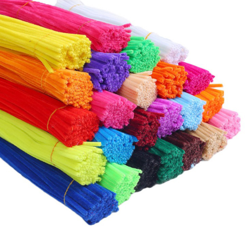 Color hairbrush Bar wool root strips twisted bars DIY handmade materials Kindergarten Ideas to make children Glitter Plush Strips