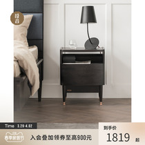 Squeal Mondrian bed head cabinet modern minimalist solid wood bedroom side cabinet multifunction lockers headboard storage cabinet