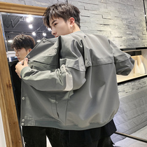 Mens coat autumn Korean version of the trend handsome Joker baseball clothes casual student tooling popular jacket men