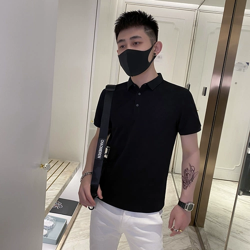 Однотонная футболка с коротким рукавом, футболка polo