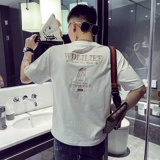 Хлопковая футболка с коротким рукавом, круглый воротник