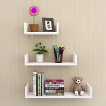 Shelf U-shaped partition wall storage bookshelf single-character release non-perforated wall Wall simple wall U-shaped creative hanging board