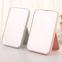 Makeup table mirror purple desktop portable household plastic girl folding vanity mirror round mirror handheld student