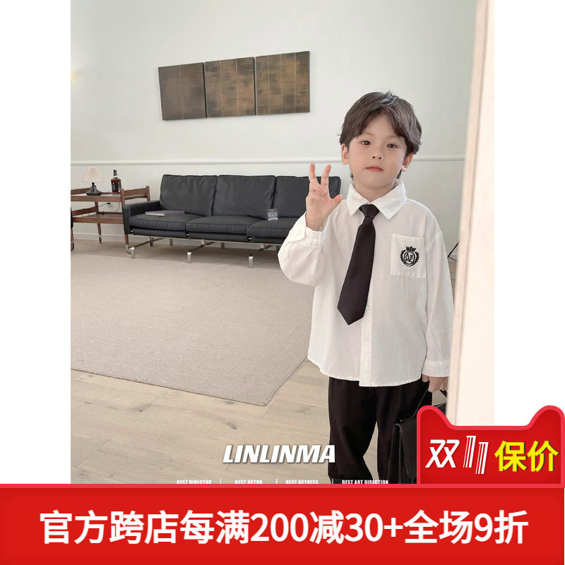 Lin Lin Moms Children's Clothing 2023 Autumn Clothing New Products Children's College Wind Lining Clothes Spring Autumn Money Boy Lining Clothes Fall Male-Taobao
