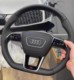 Suitable for Audi A6Lc8A7La8L Upgraded Flats-Bottomed Sports Steering Wheel D-Shaped Steering Wheel Perforated Leather Carbon Fiber