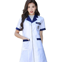 White coat short-sleeved female long-sleeved nurse pharmacy stomatologist uniform beauty salon tattooist skin management overalls