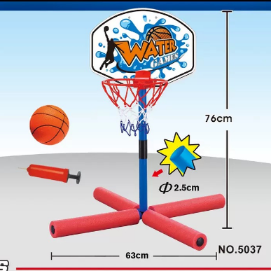儿童水上篮球框足球门二合一游泳池水球男孩戏水投篮玩具水上乐园
