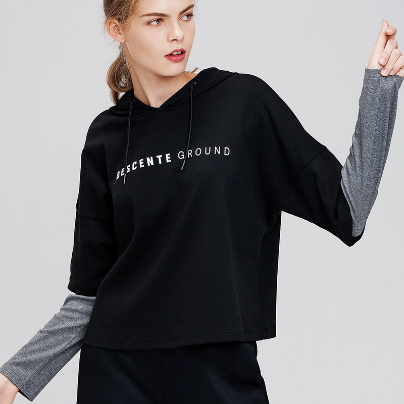 DESCENTE DISST COMFORT phiên bản lỏng lẻo Áo len dệt kim nữ D8332IHD01 - Thể thao lông cừu / jumper áo sweater nike