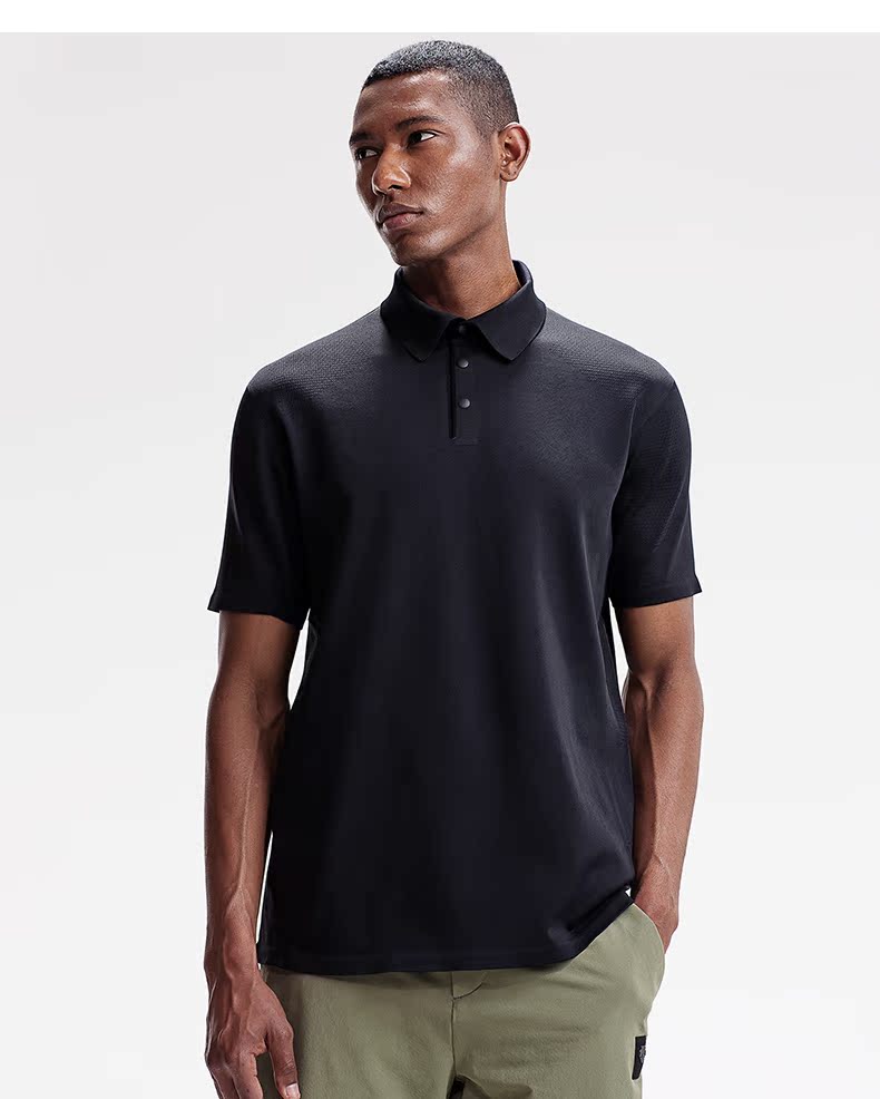 TUYỆT VỜI TUYỆT VỜI FUSIONKNIT Áo sơ mi nam ngắn tay một mảnh D9211FPS13 - Áo polo thể thao áo polo uniqlo