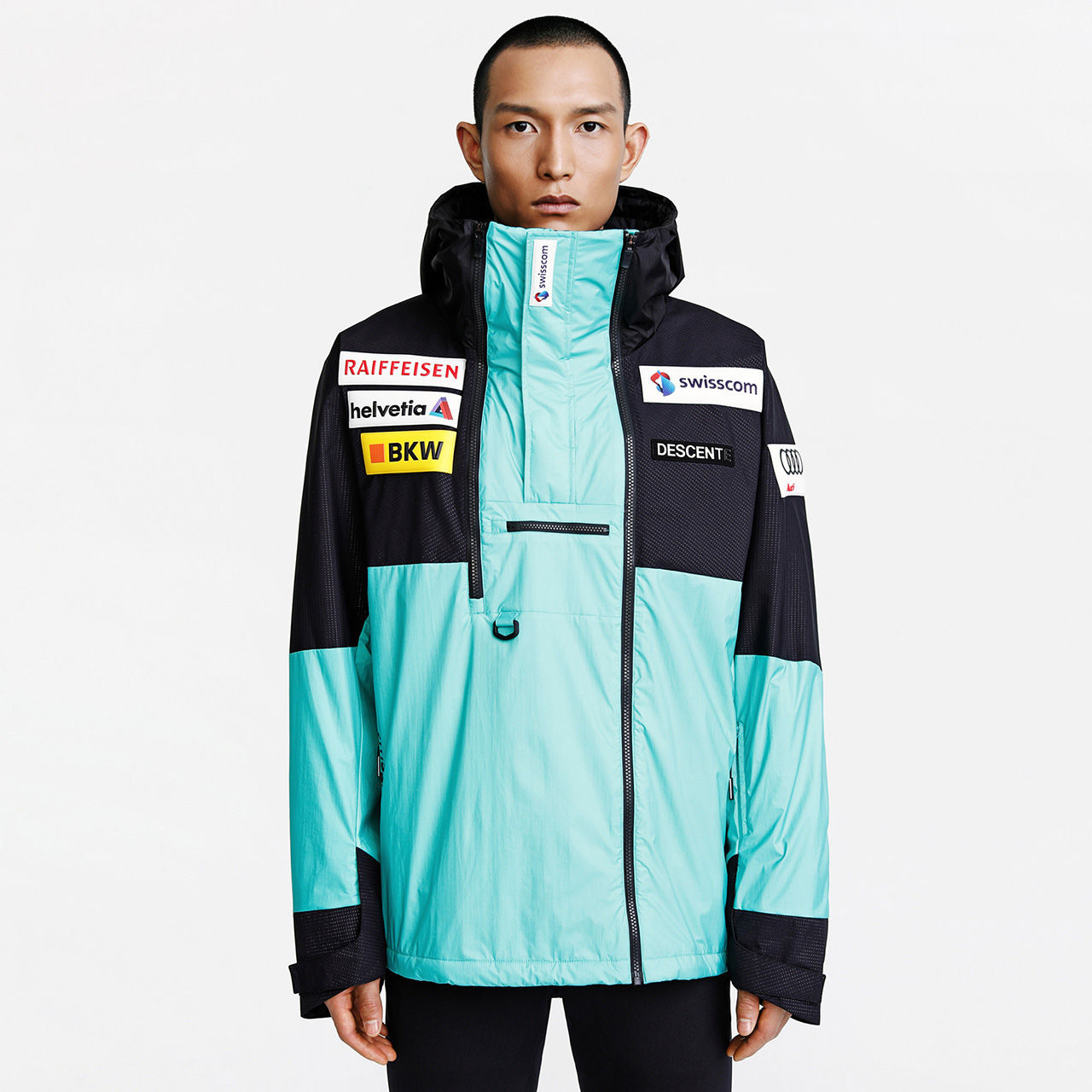 DESCENTE Swiss National Alpine Ski Team Men's loose woven jacket D0421SJKN3