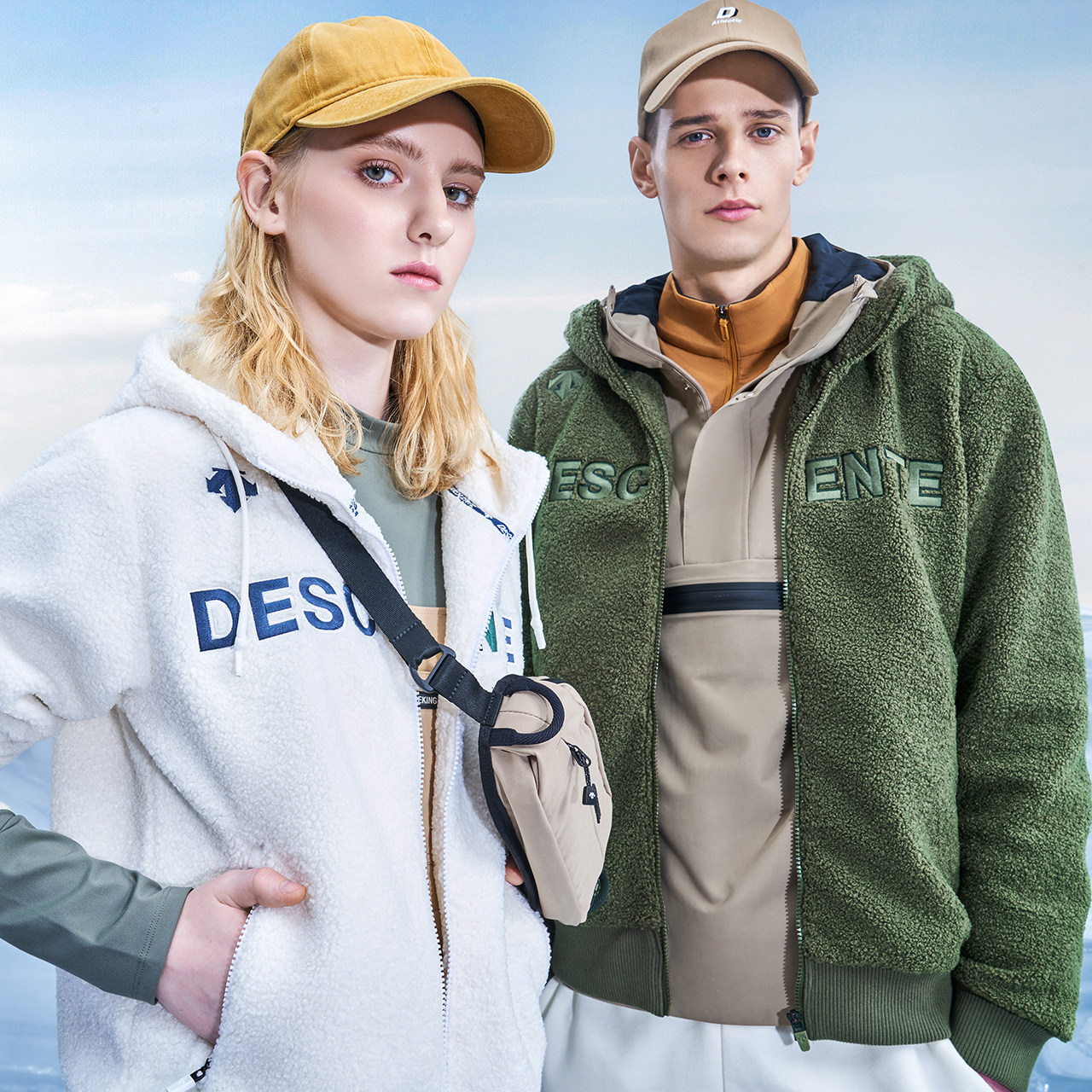 DESCENTE di Sante ELEMENT AUTUMN Winter Warm Sheep Lamb Velvet Sport Jacket for men and women