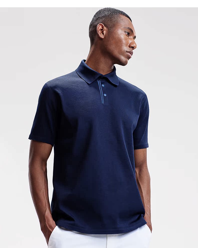 TUYỆT VỜI TUYỆT VỜI FUSIONKNIT Áo sơ mi nam ngắn tay một mảnh D9211FPS13 - Áo polo thể thao áo polo uniqlo