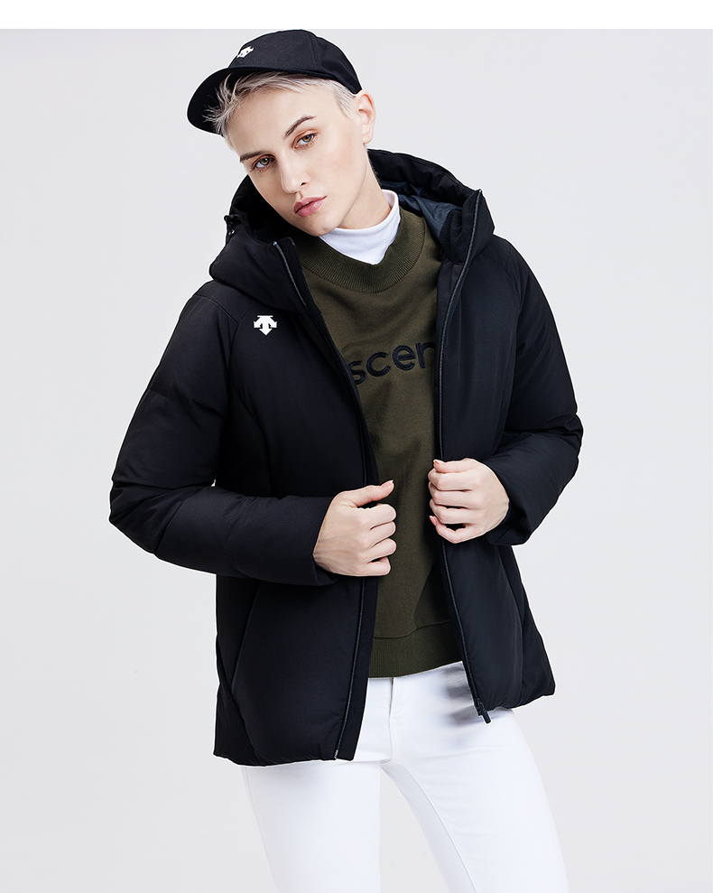 DESCENTE Disangte REGULAR FIT phiên bản phù hợp Áo khoác nữ dày xuống D8432PDJ79 - Thể thao xuống áo khoác áo phao trắng