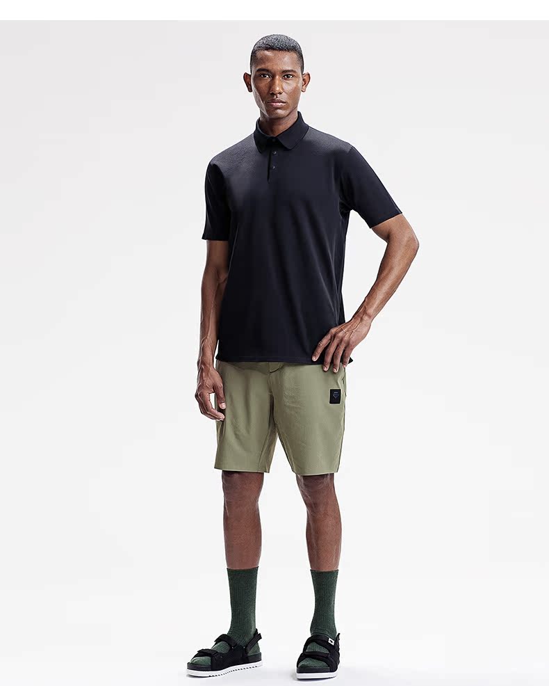 TUYỆT VỜI TUYỆT VỜI FUSIONKNIT Áo sơ mi nam ngắn tay một mảnh D9211FPS13 - Áo polo thể thao áo polo uniqlo