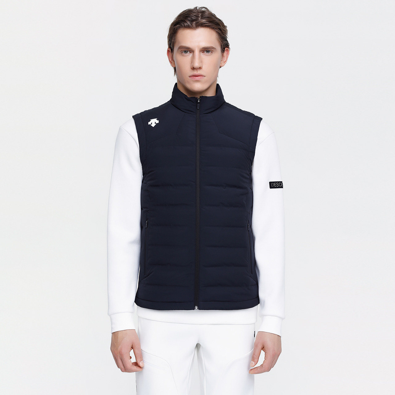 DESCENTE DESANTE GOLF Men's Stand Collar Light Down Horse Clip