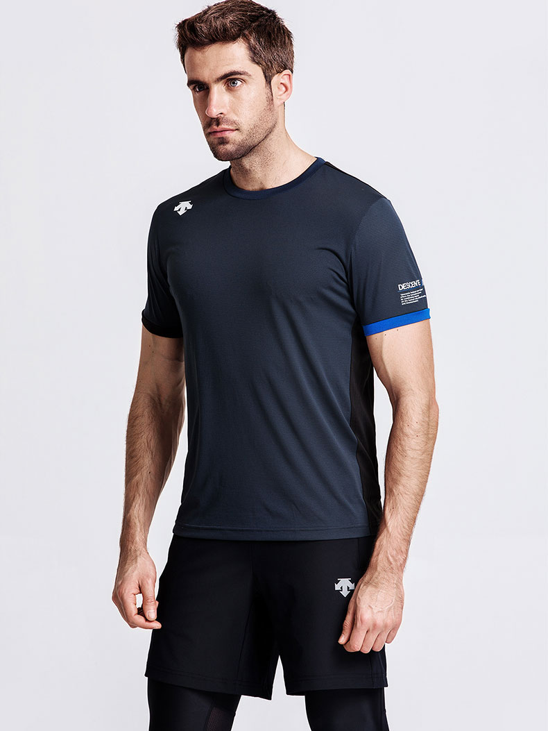 DESCENTE Disangte F360 Phiên bản áo thun ngắn tay nam D7221TTS19 - Áo phông thể thao áo tanktop nam khoét nách sâu