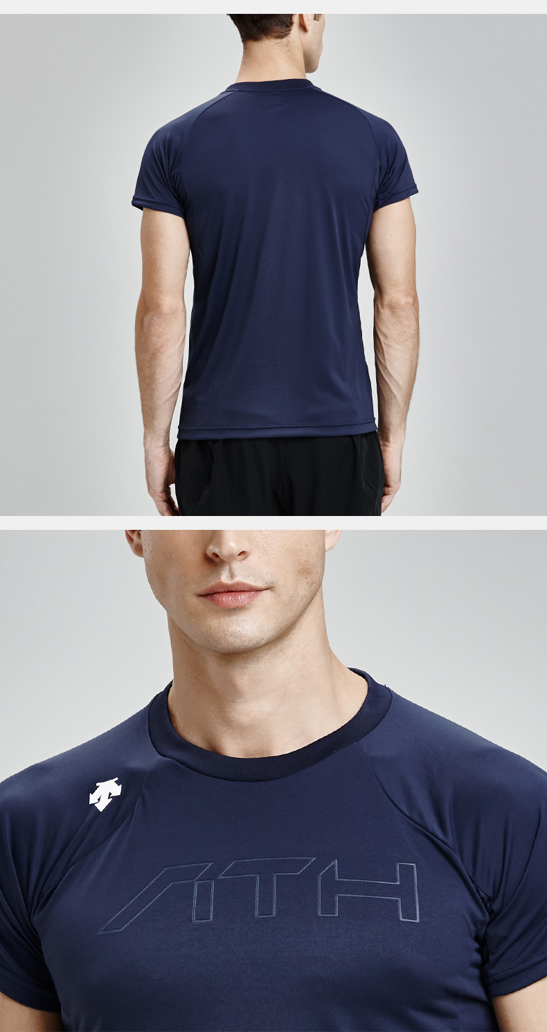 TUYỆT VỜI Disangte FIT FULAR FIT Được trang bị áo thun nam tay ngắn D7211ITS31 - Áo phông thể thao áo thun adidas nam cổ tròn