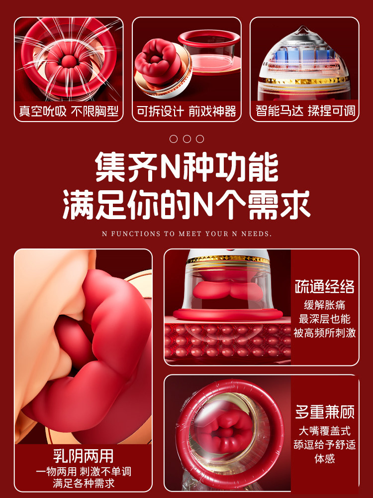 Sex Toys, Breast Masturbator, Female Nipple Massager, Nipple Clamps, Vibrating Breast Licking, Orgasm, Adult Toys and Props