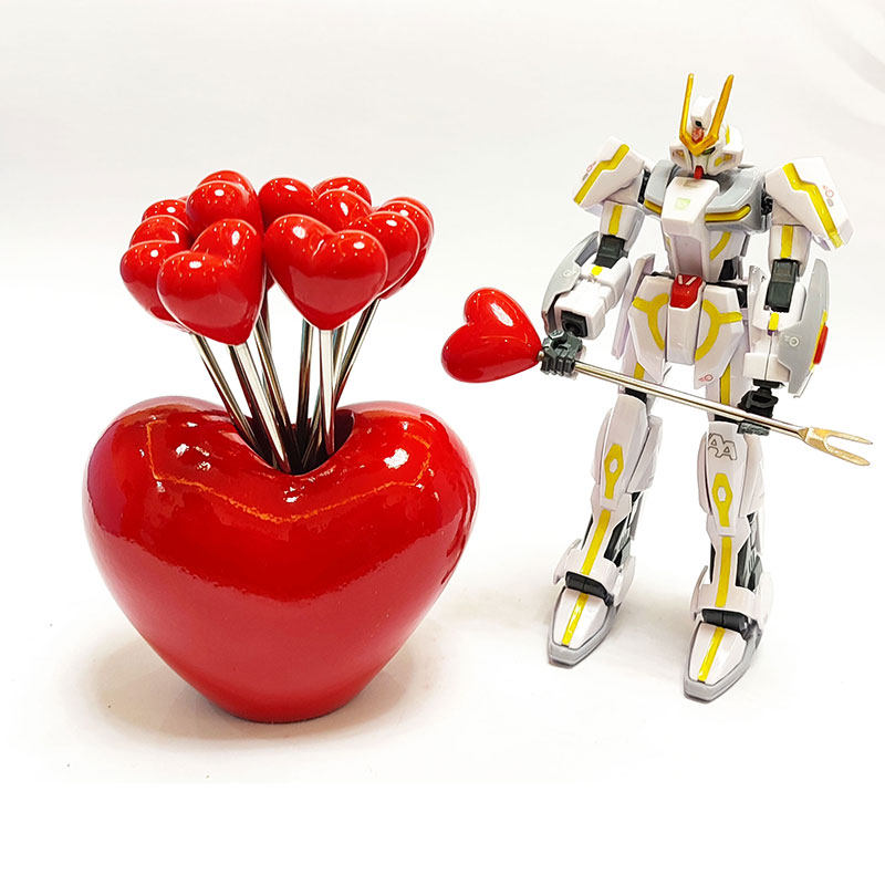 Stainless Steel Fruit Fork Cute Creative Home Restaurant Snack Cake Dessert Love Fork Wedding Gift Set