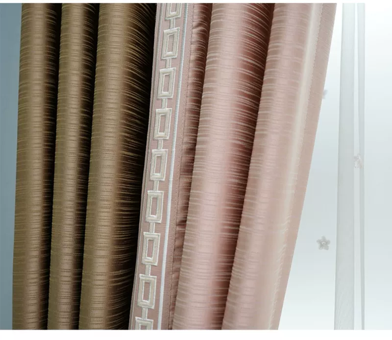Ánh sáng sang trọng đơn giản hiện đại Châu Âu đặc màu sàn bóng râm phòng khách phòng ngủ rèm cao cấp tùy chỉnh 2020 new am - Phụ kiện rèm cửa