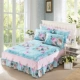 Bộ đồ giường bằng vải cotton đơn bộ giường nệm bông chống trượt 1,5m / 1,8 m hai loại trong một loại giường - Váy Petti váy giường