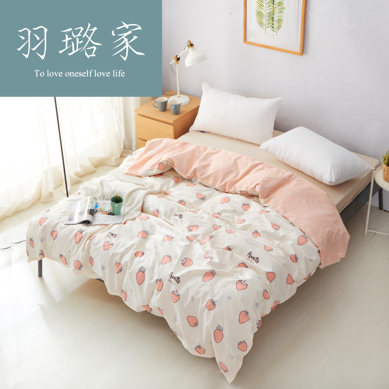 100%cotton quilt cover Single quilt single piece 200x230 student dormitory single double cotton ab quilt cover