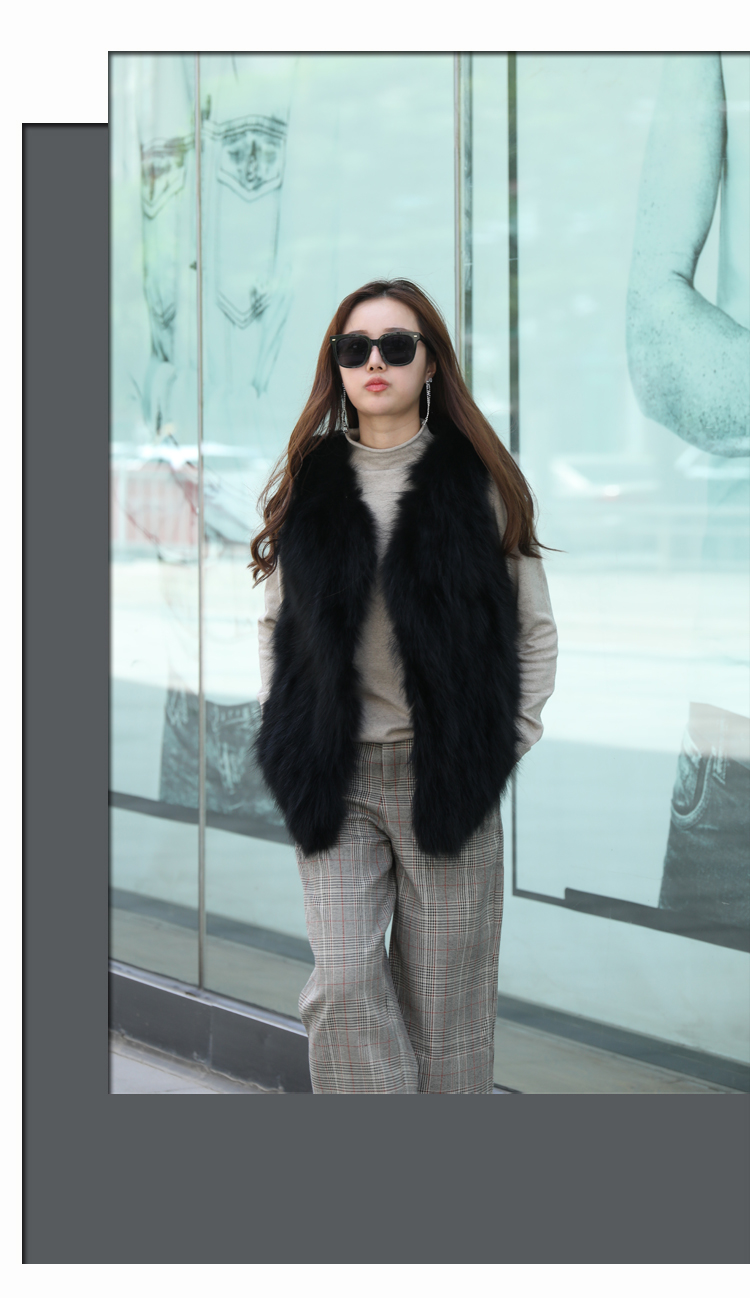 New fur vest vest Hàn Quốc lỏng fox fur coat nữ scorpion tóc dài dài ngắn chống mùa giải phóng mặt bằng thủy triều áo lông cừu zara
