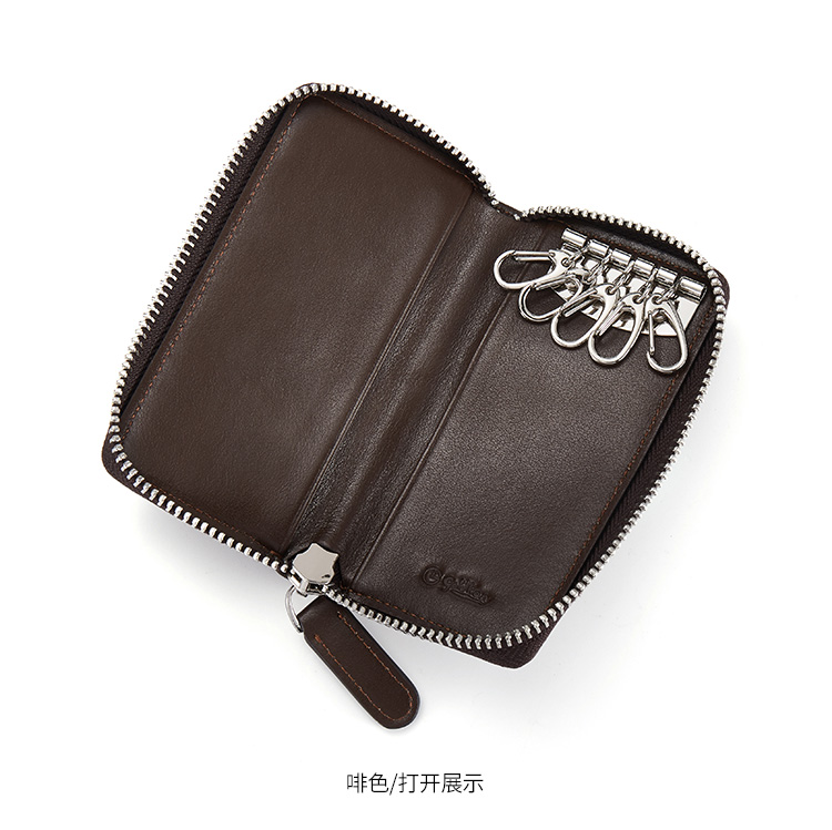 Gold Key key bag nam da dung lượng lớn đa chức năng phổ quát eo nam xe đầu lớp túi da - Trường hợp chính túi đựng chìa khóa xe máy