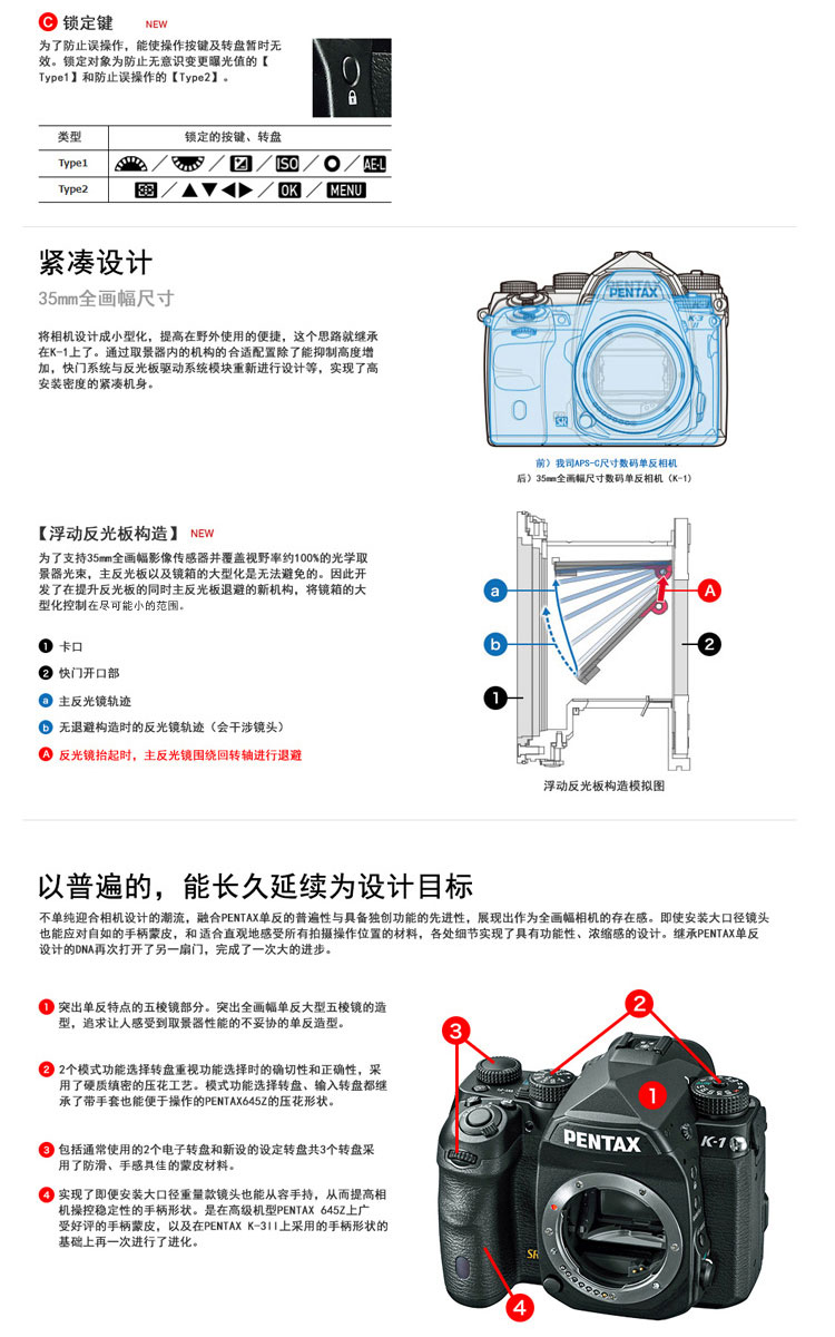 Máy ảnh DSLR Full-PENTAX / PENTAX K-1 Full Frame 135mm Máy ảnh DSLR K1 Đen / Bạc - SLR kỹ thuật số chuyên nghiệp máy ảnh canon m50