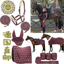 German direct mail wine red starry saddle pads earmuffs horse clothing riding blanket training blanket leggings halter horse rope