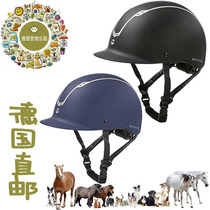 Direct mail from Germany professional and fashionable silver-edged equestrian helmet for children adults and teenagers horse riding safety