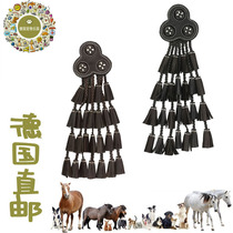 German direct mail horseback riding advanced handmade customized rosette 25 genuine leather tassel brow straps with natural anti-fly protection