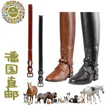 German direct mail equestrian horse riding leather bright light lacquered leather water drill Spurs bandwidth 12mm Long 45cm