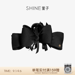 Shine Xuanzi Accessories Bow Hair Clip for Women, Elegant Satin Acrylic Hairpin with Ribbon, Early Spring Color Scheme