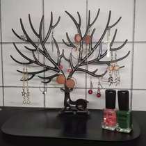 Creative ornaments Jewelry storage box Earrings nails display shelf Jewelry tree entrance hanging key Female household finishing table