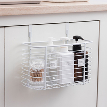 ORZ Bathroom door hanging basket free hole storage rack Kitchen cabinet door storage basket Student dormitory bedside hanging rack