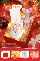 Белый кролик+красная роскошная подарочная коробка