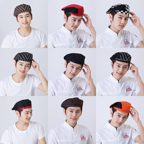 Hotel chef hat Korean version of the forward hat cap male and female waiter work hat Chinese and Western restaurant beret