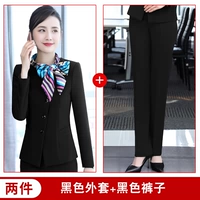 Черная куртка, пиджак классического кроя, штаны