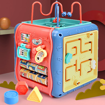 Babys hand slapping a drum baby toy Childrens music pat on the back of an early education Puzzle Beads 0-1-June