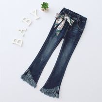 Baby Primary School students new womens pants childrens clothing autumn pants spring girls jeans spring and autumn girls foreign gas