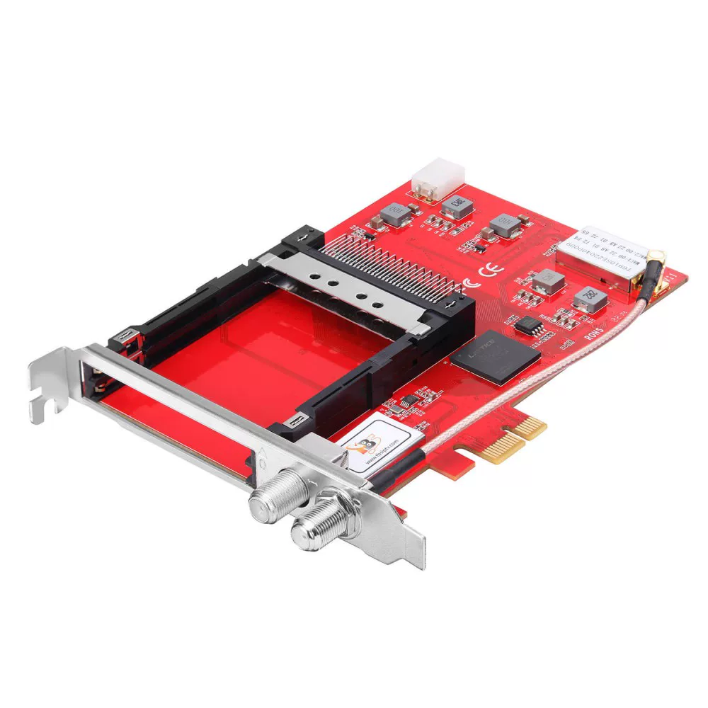Устройства управления: плата приема с двумя слотами CI PCIe интерфейс TBS6910SE