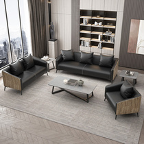 Office sofa simple modern coffee table combination set business reception room rest room trio negotiation